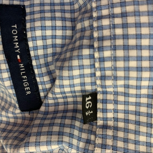 Tommy Hilfiger Blue Collared Button Up Dress Shirt - Picture 5 of 5